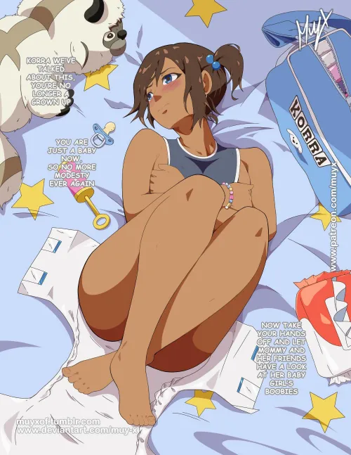 (Art by Muy-x) just a powerless little non-bender baby.