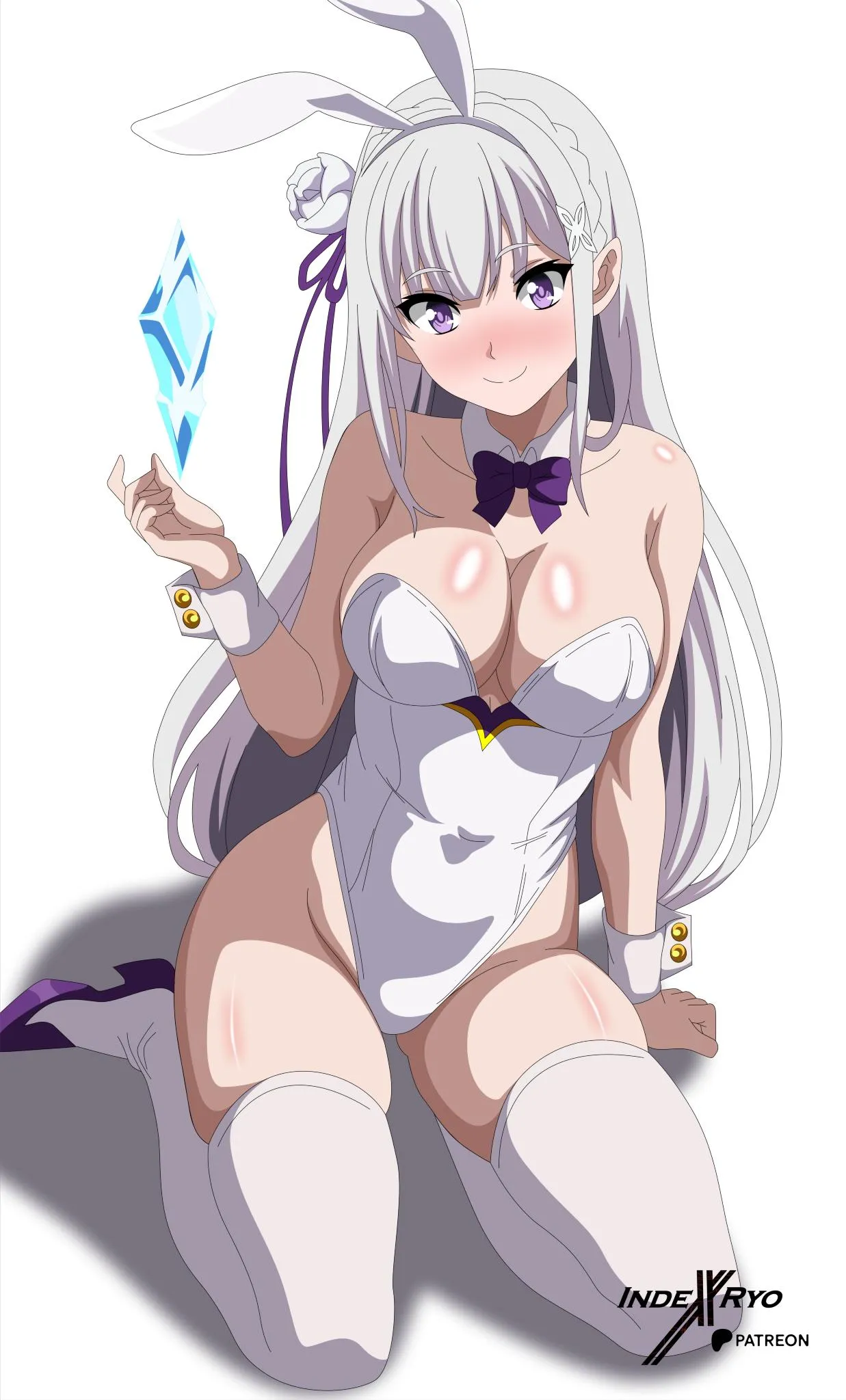Bunny girl Emilia (By @InDexRyoArts)