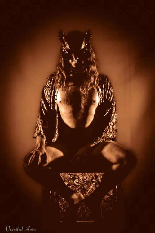 “Eyes carved from amber, soul stitched with sky