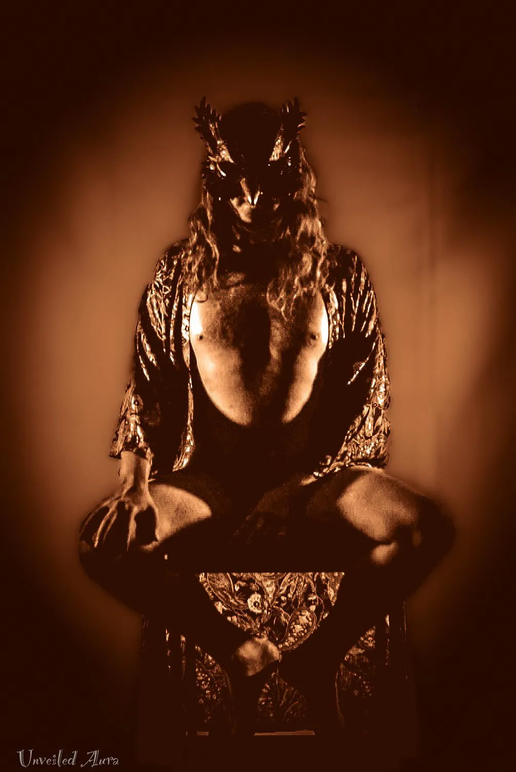 “Eyes carved from amber, soul stitched with sky