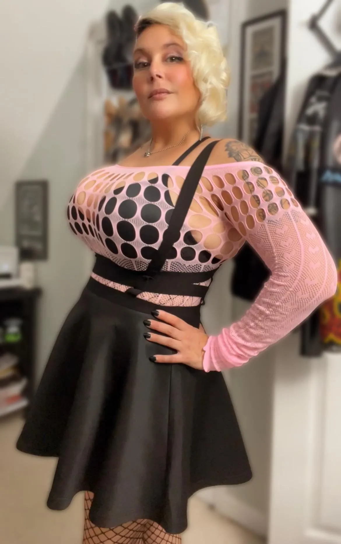 Pink and black on the prowl