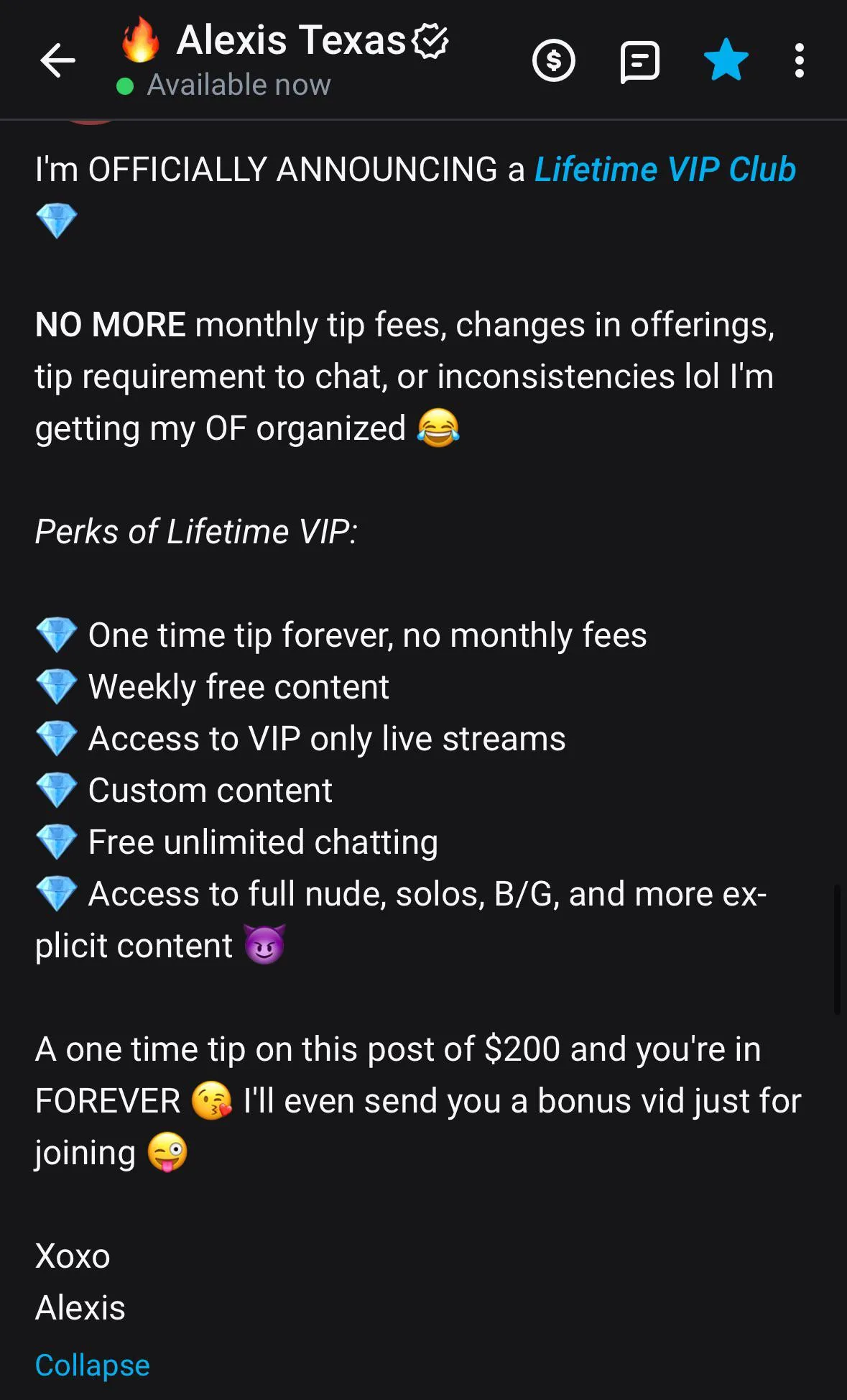 Scam? Just like she did with her gentlemen club and VN & vid customs?
