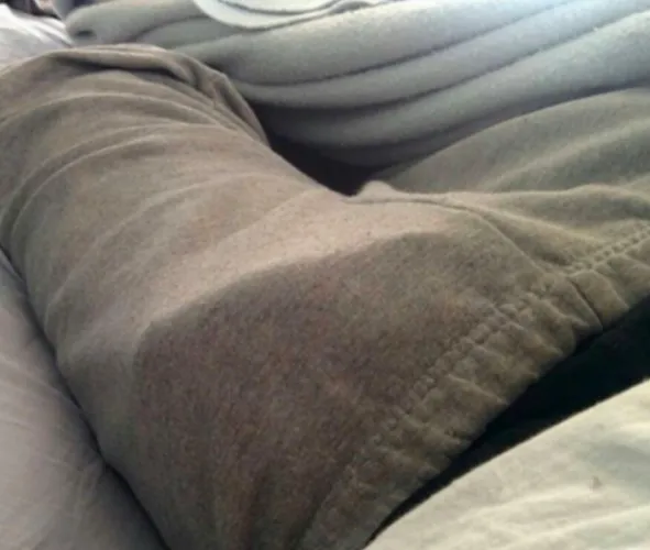 Snowing outside, so staying warm in bed