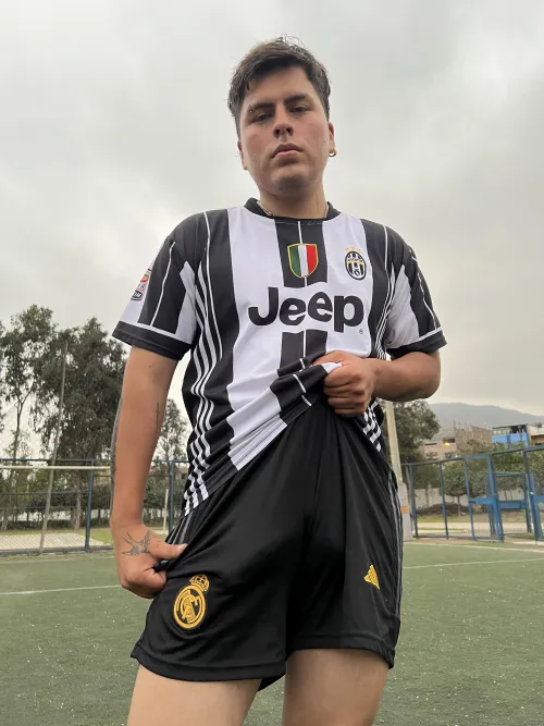 This soccer bulge is ready to fill that hole of yours with goals!