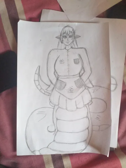 Beginner artist draws a lamia (OPEN TO CRITISM)