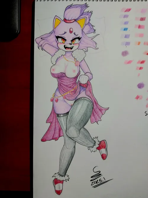 Blaze the Cat [The Murder of The Sonic The Hedgehog] (zola0420) colorized