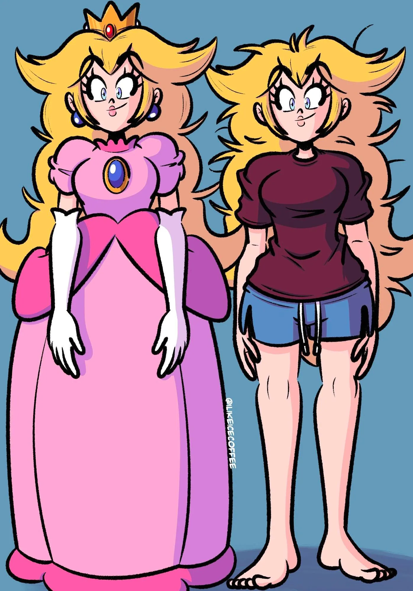 Formal vs Casual Peach (ilikeicecoffee)