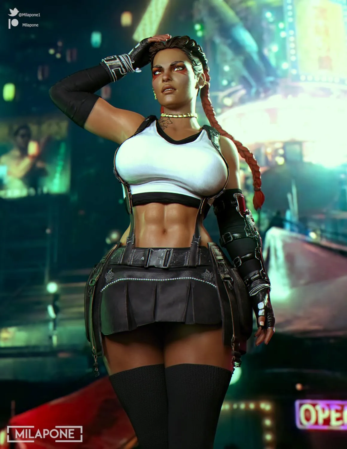 Loba Cosplaying Tifa (Milapone)
