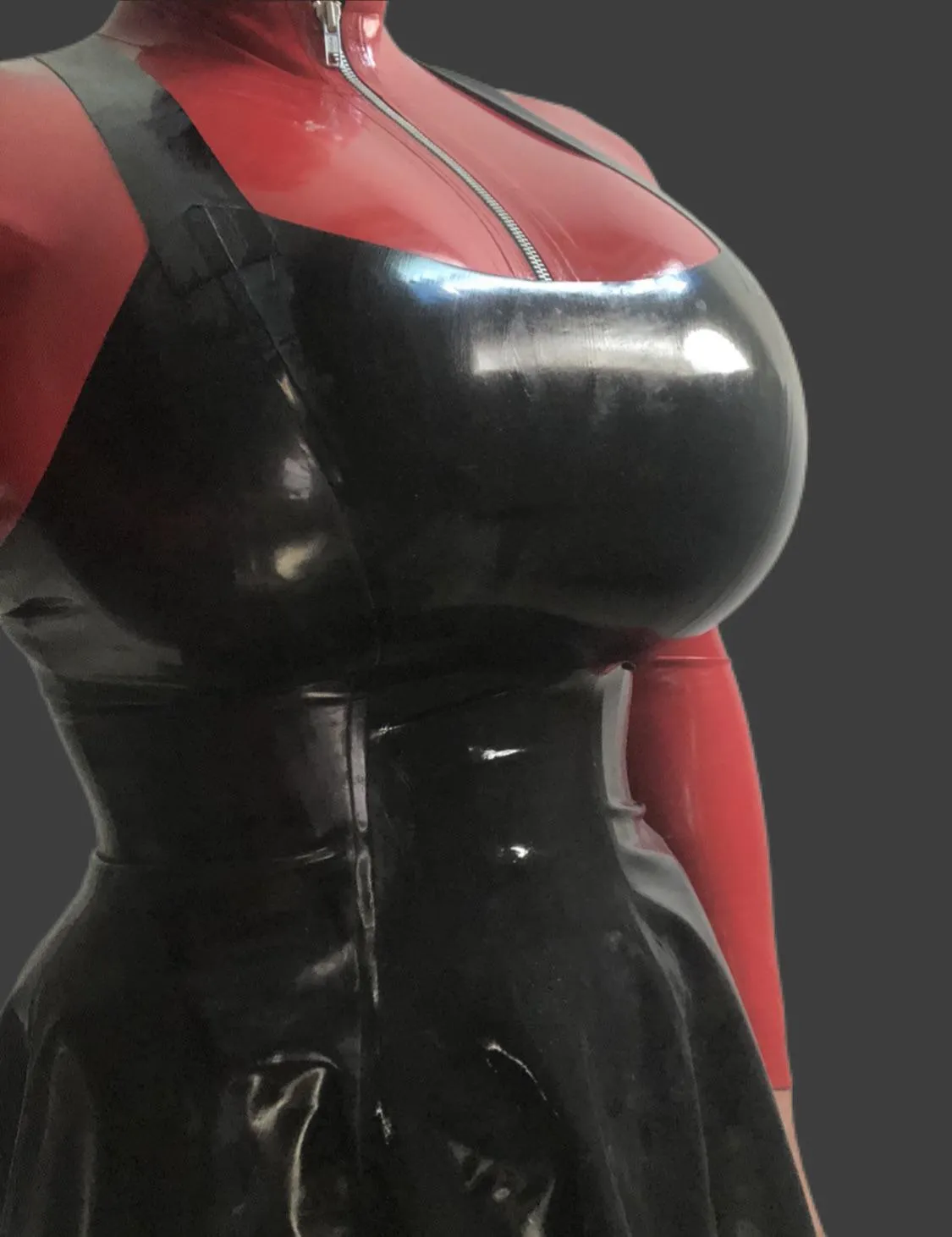 R55 latex dress, live this look with corset underneath