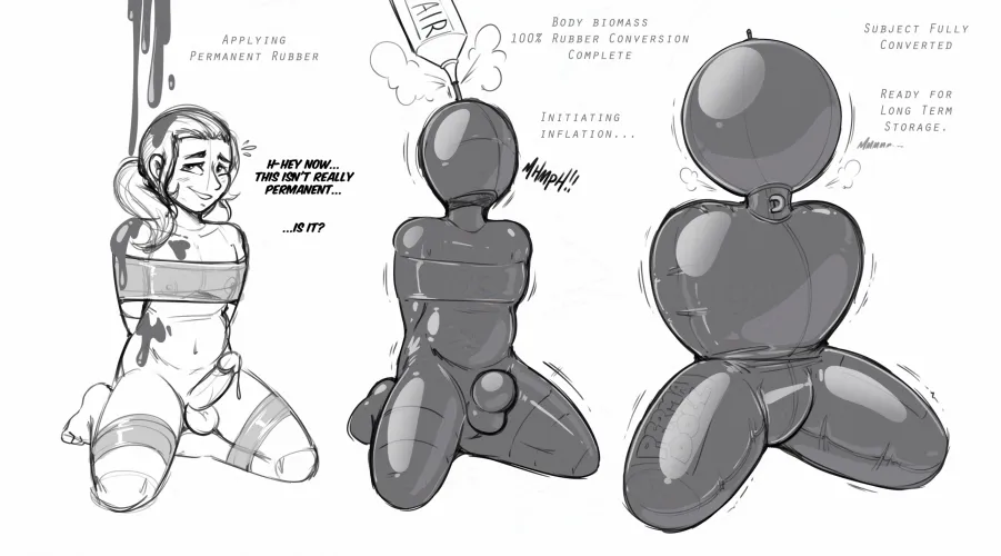 [Suiting/Trapped] Permanent Inflatable Bondage Doll by Redflare500