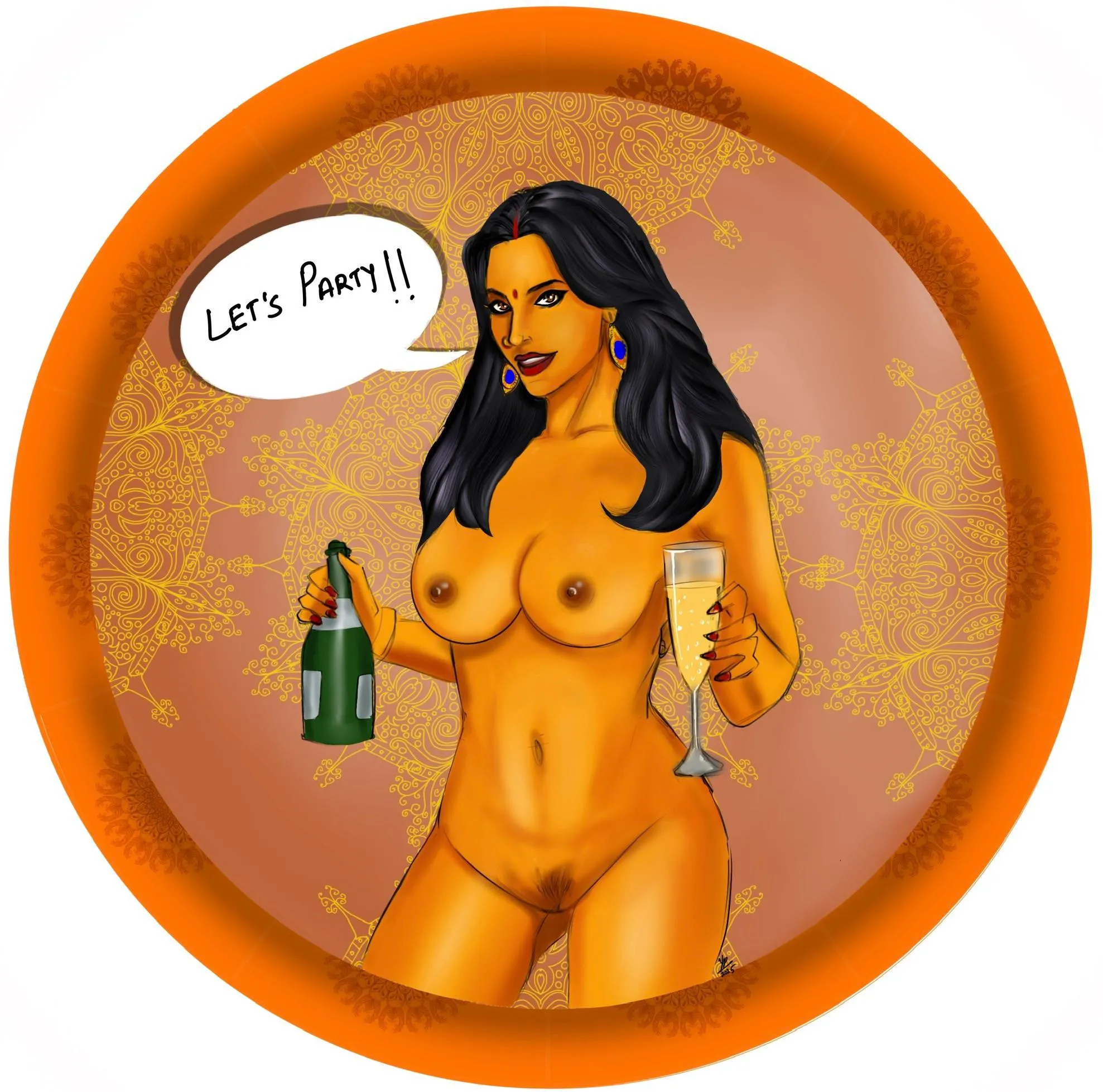 Tried my hand at the Savita Bhabhi Style. 