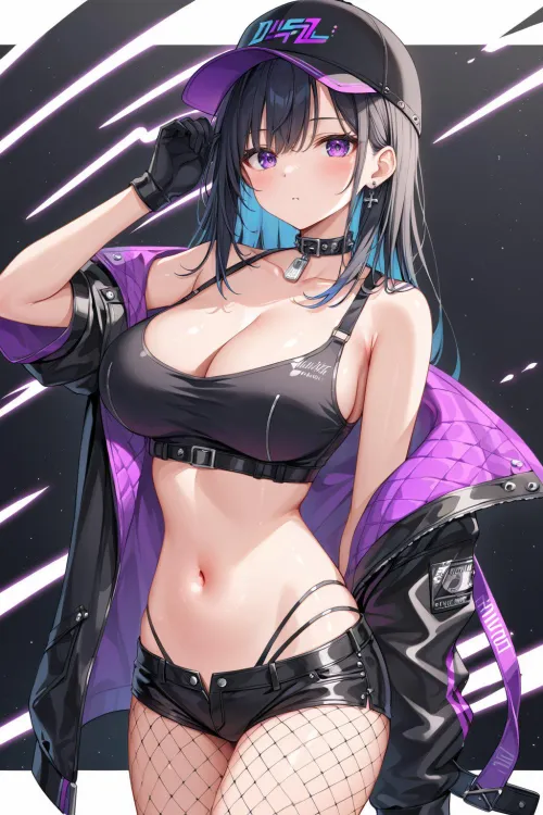 Black/Purple Techwear