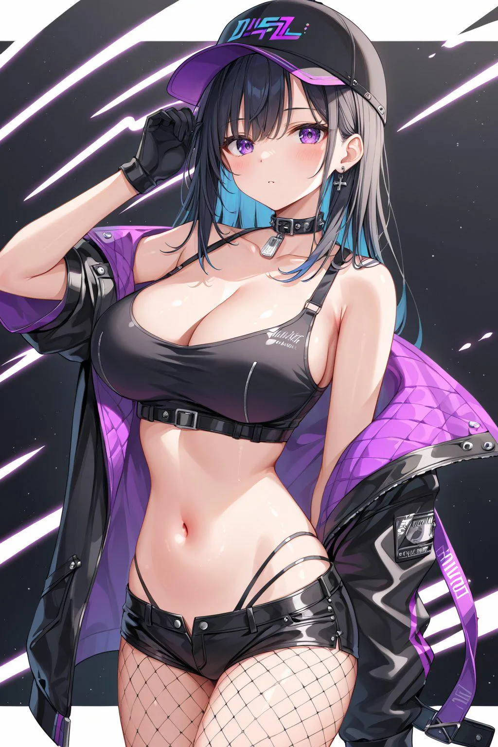 Black/Purple Techwear