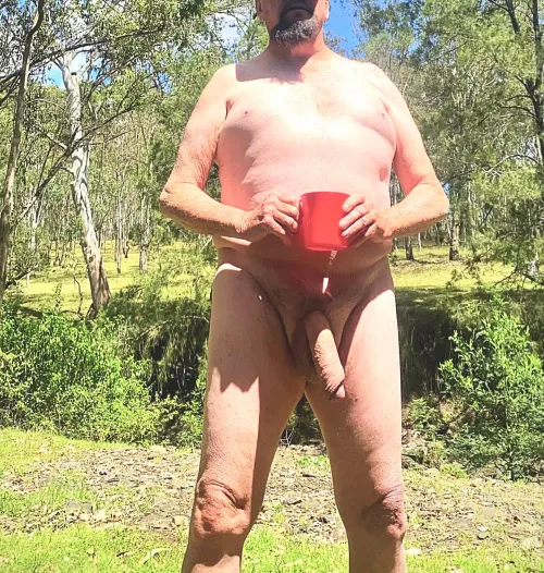 Enjoying some time out amongst Mother Nature while enjoying a cup of coffee.