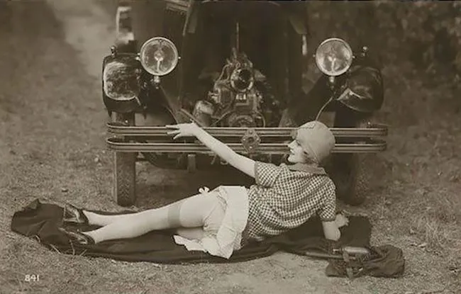 Gentlemen, With the introduction of the modern motorcar, it has become difficult to find mechanics with qualifications other than greasy fingers and familiarity with tools. I believe my recent employment of this lass has solved the problem well. Do not g