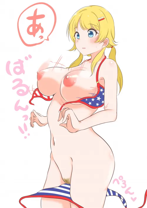 Oh nooo, her bikini fell off..!