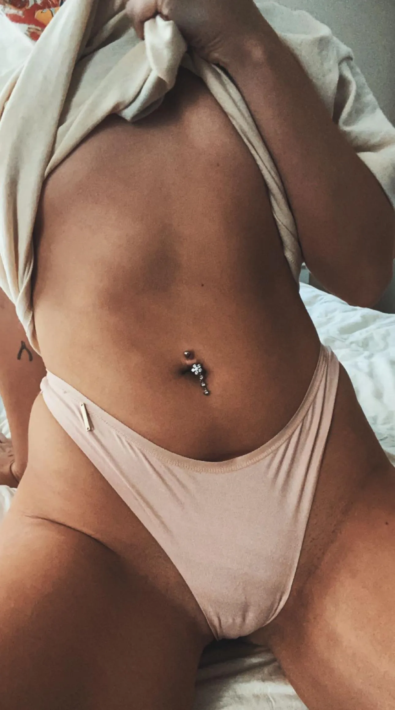 take them off with ur teeth