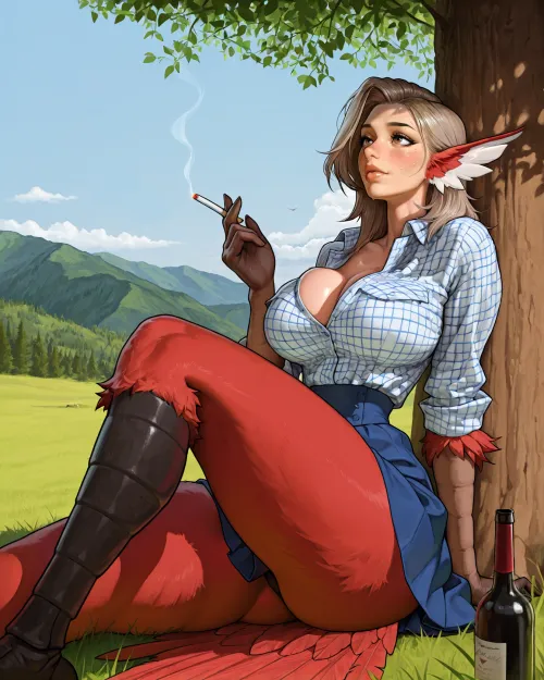 French Rooster partisan girl