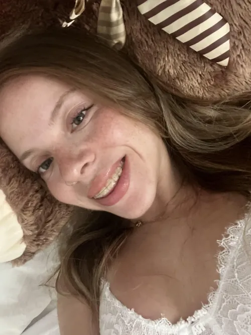 Please empty your balls right on my braces i want them covered in white