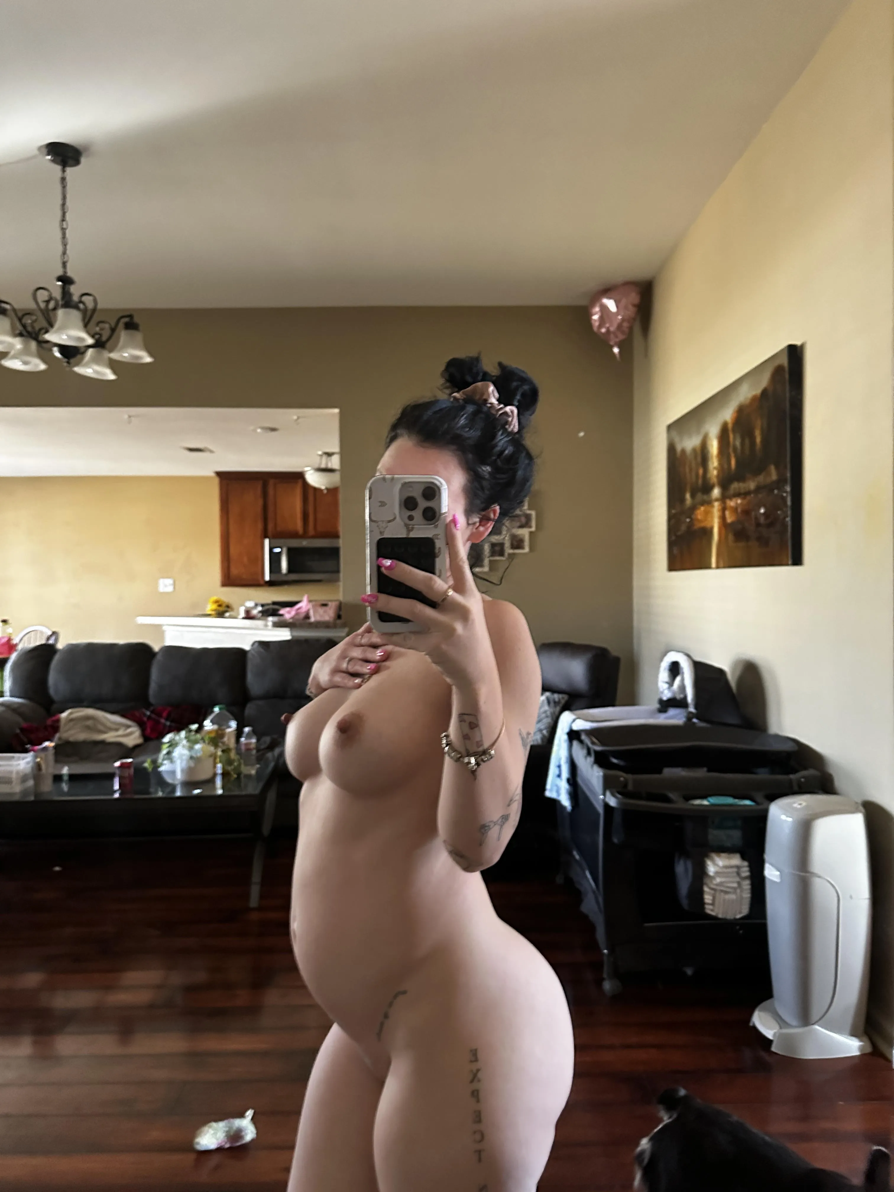 Baby bump is showing 🤰