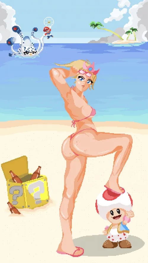 Beach Day Pixel Art (OC)