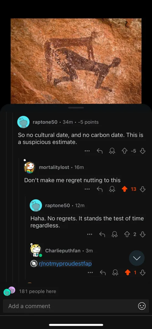 Cave painting in Algeria