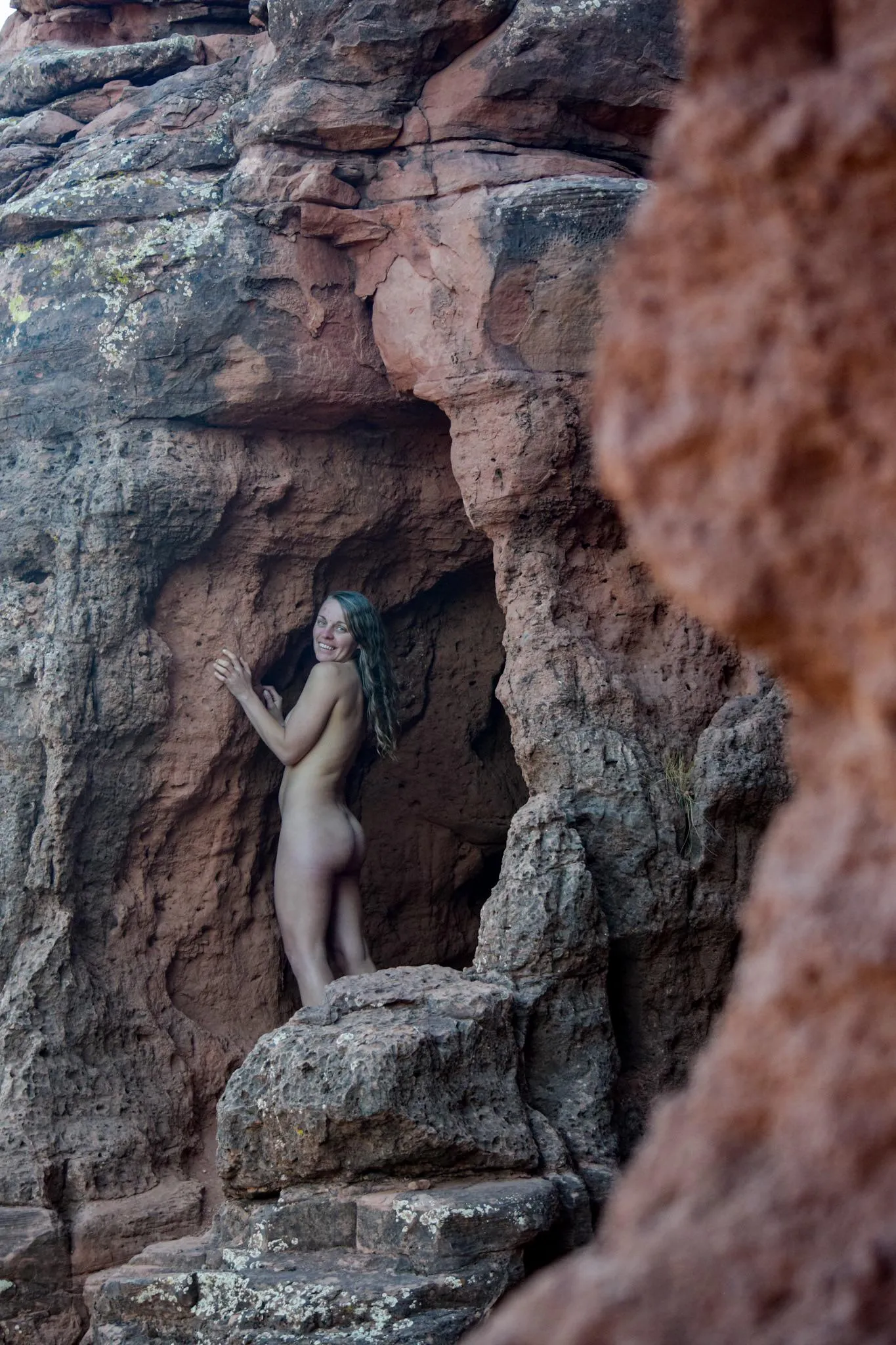 Exploring caves in the nude