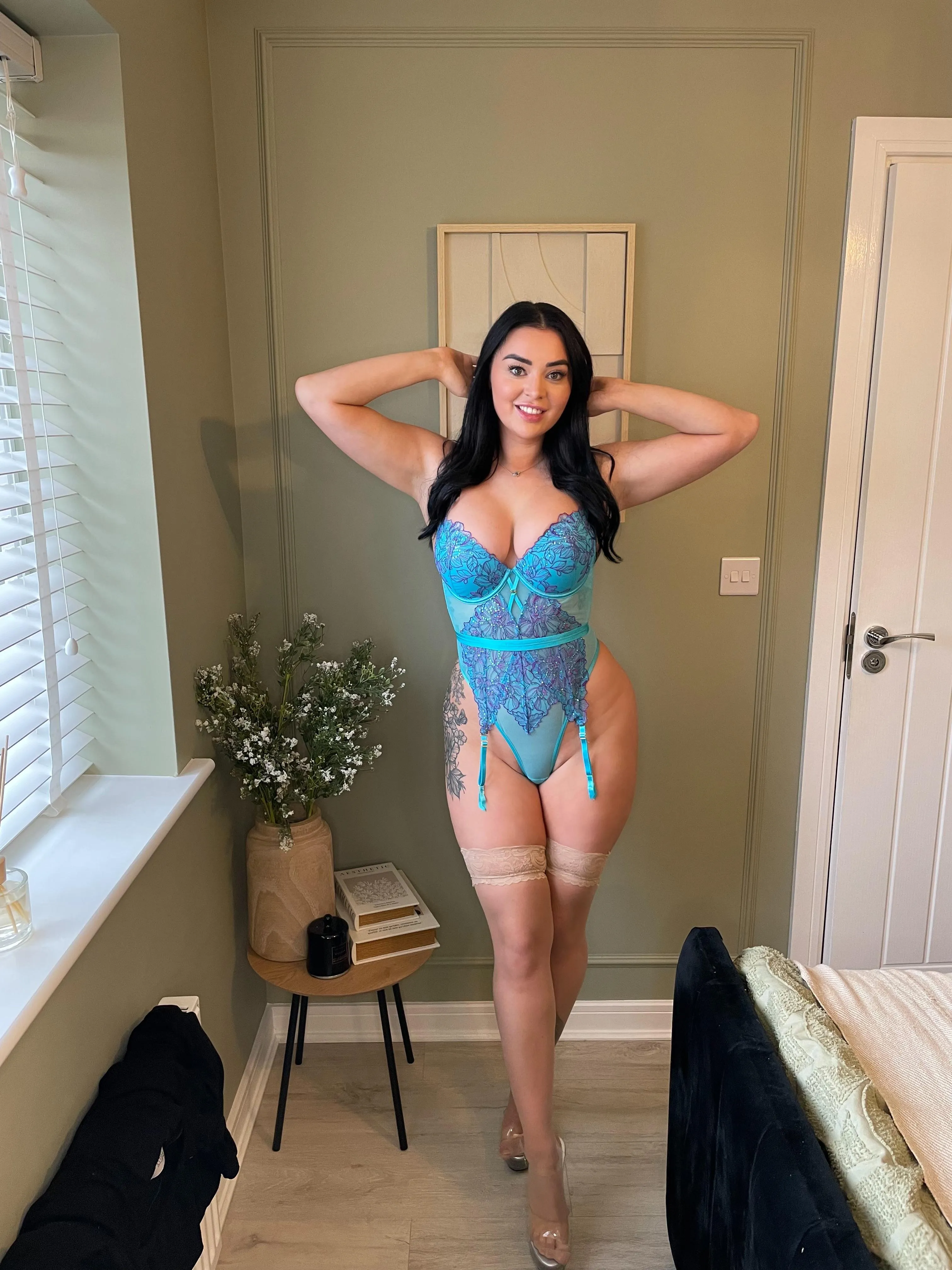 Keeping it classy in nude nylon