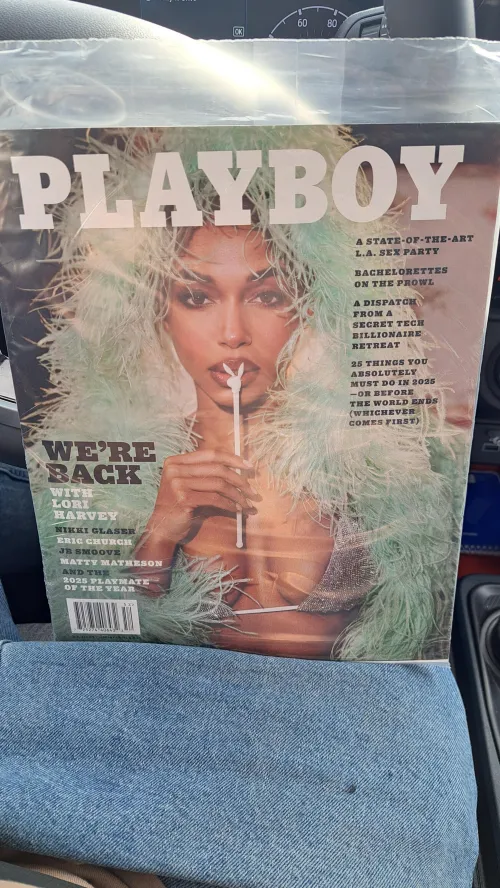 Lori Harvey (Steve's daughter) is the cover girl for playboys return to print.