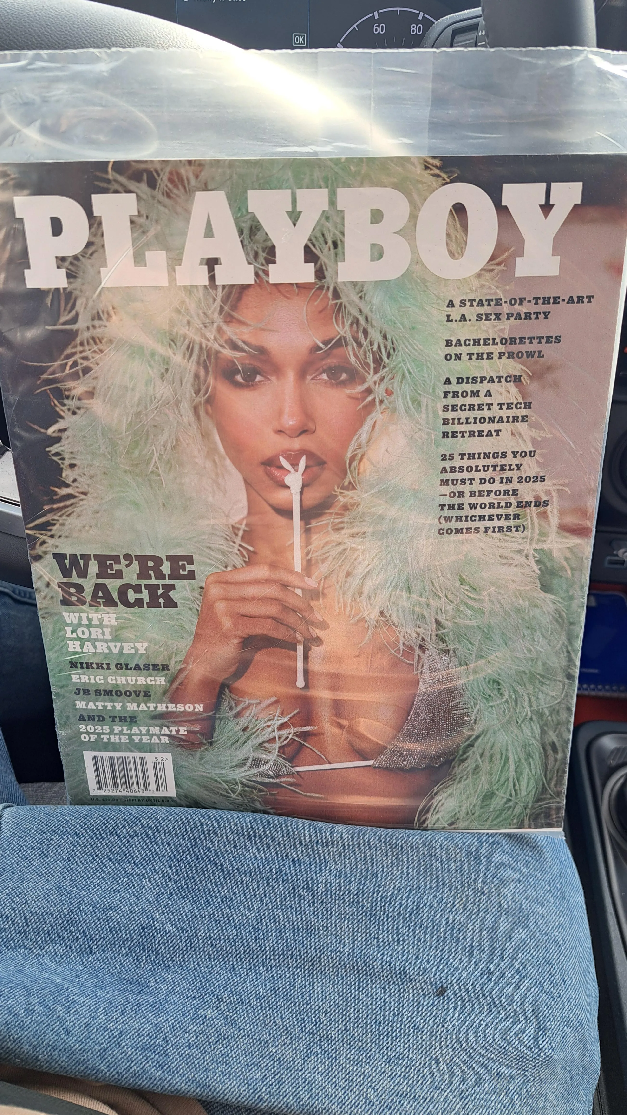 Lori Harvey (Steve's daughter) is the cover girl for playboys return to print.