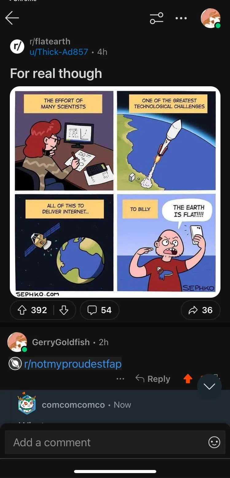 The girl in the first panel, and the rocket.