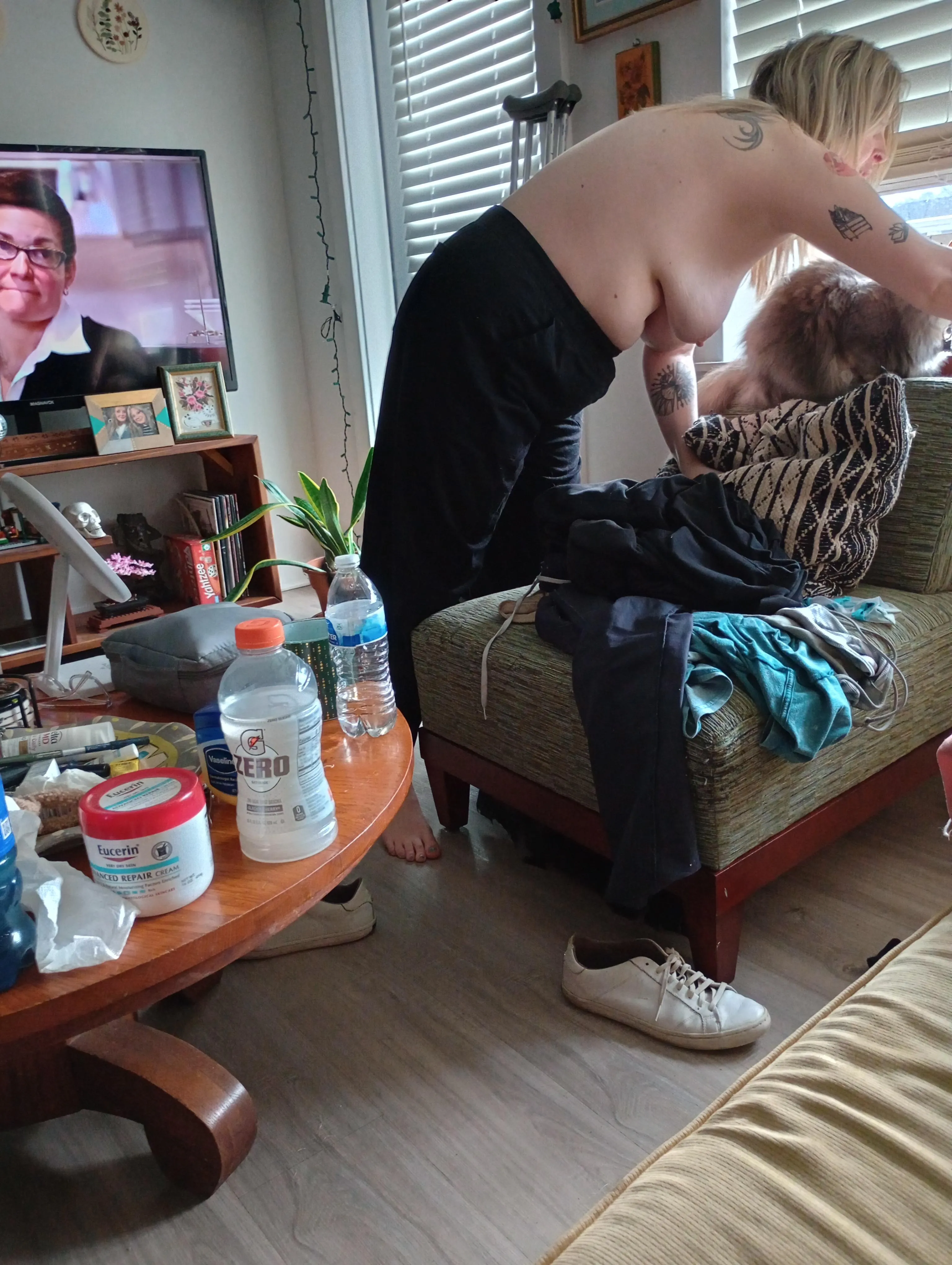 Would you let my gf clean your house topless?