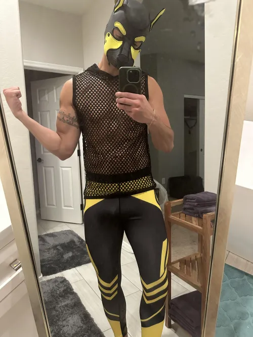 Going to my first rave! Question... Will cum clean off a neoprene hood easily? 👀