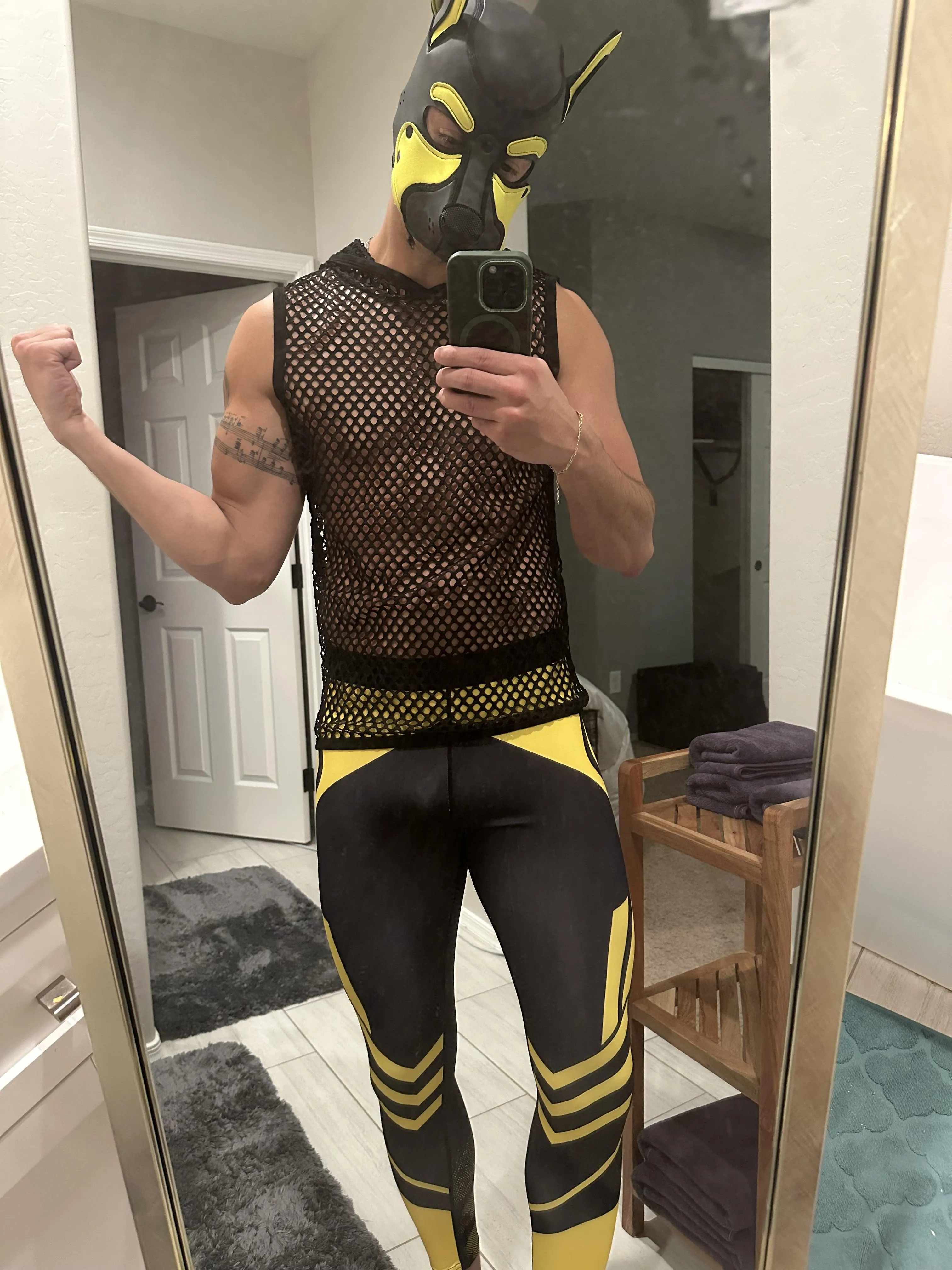 Going to my first rave! Question... Will cum clean off a neoprene hood easily? 👀