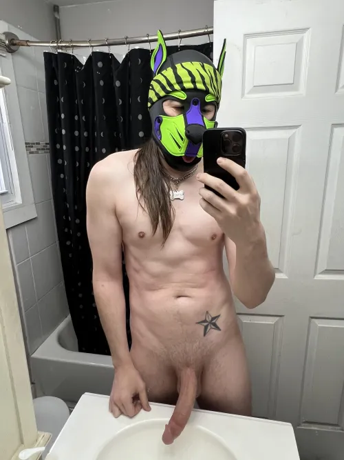 How I woke up today! Hard as a 🦴!