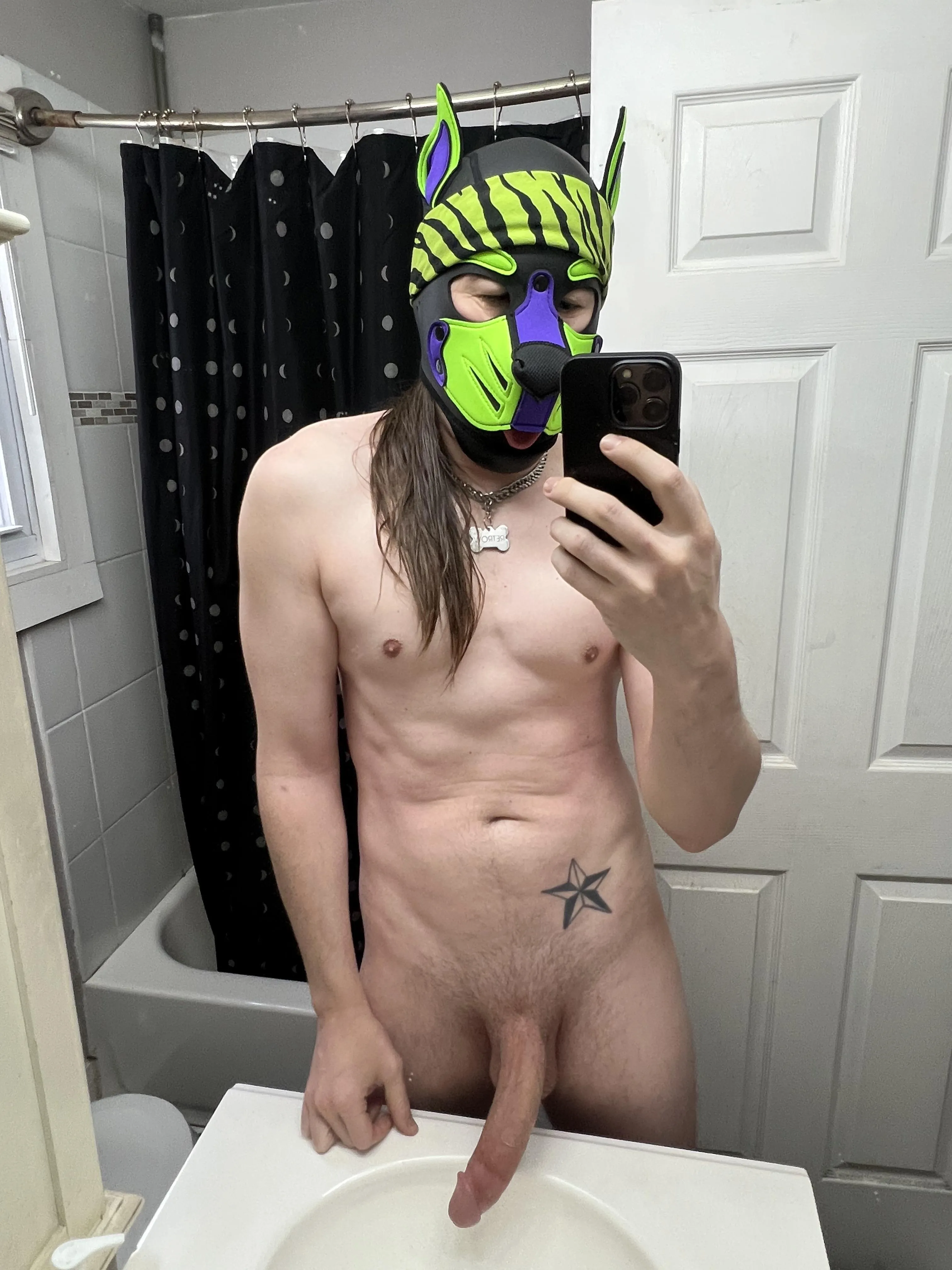 How I woke up today! Hard as a 🦴!