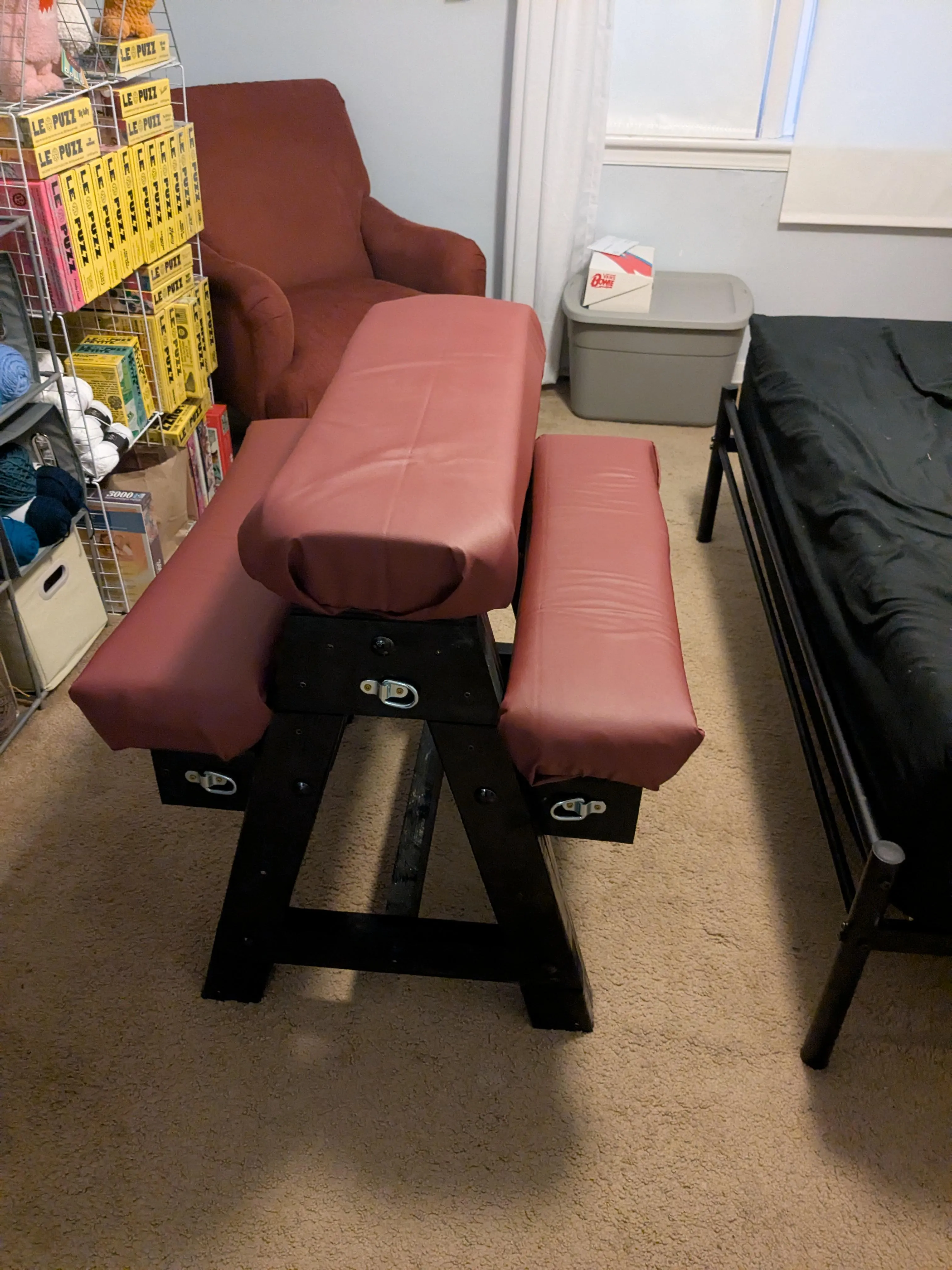Made a spanking bench for my sub in time for Valentine's Day
