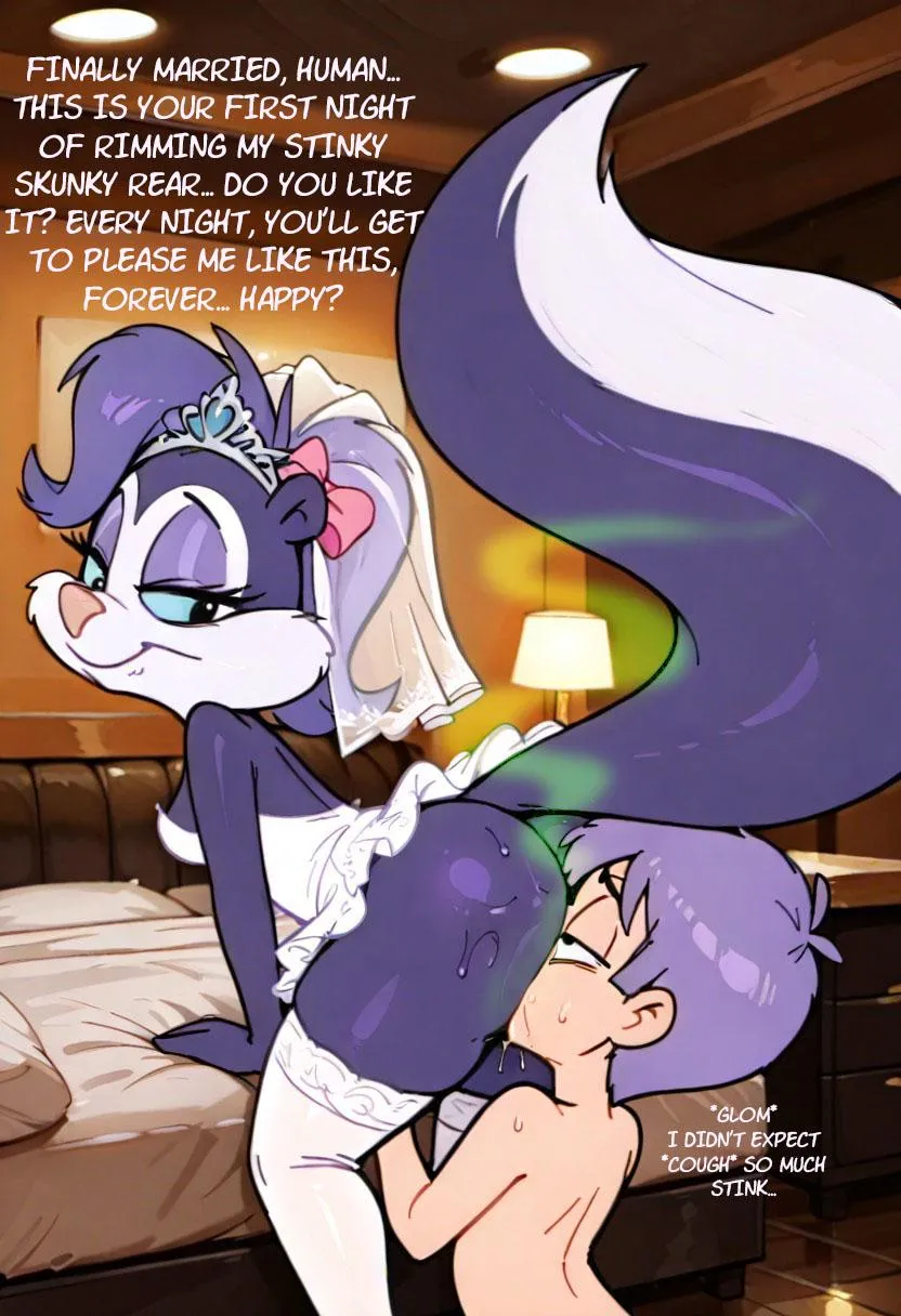 Married to a Skunk girl [smell] [rimming] [captions][ai] [furry]