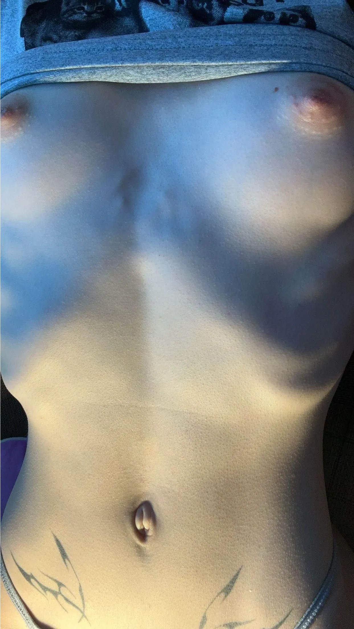 My ribs peek through , adding to my natural charm