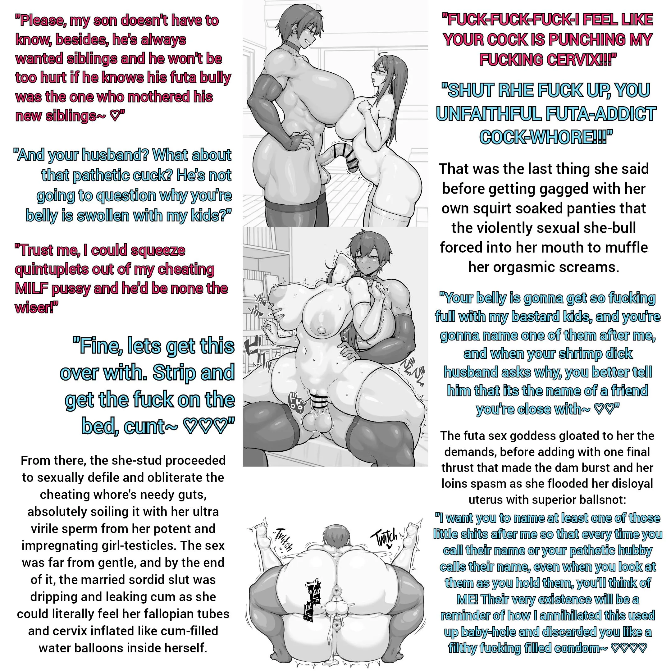 Futa bully impregnates cheating MILF and forces her to name the baby after her so the baby is a constant reminder of how they viciously fucked ♡♡♡ [NTR] [Breeding] [Impregnation] [Cheating] [Long] [Artist: Nia]