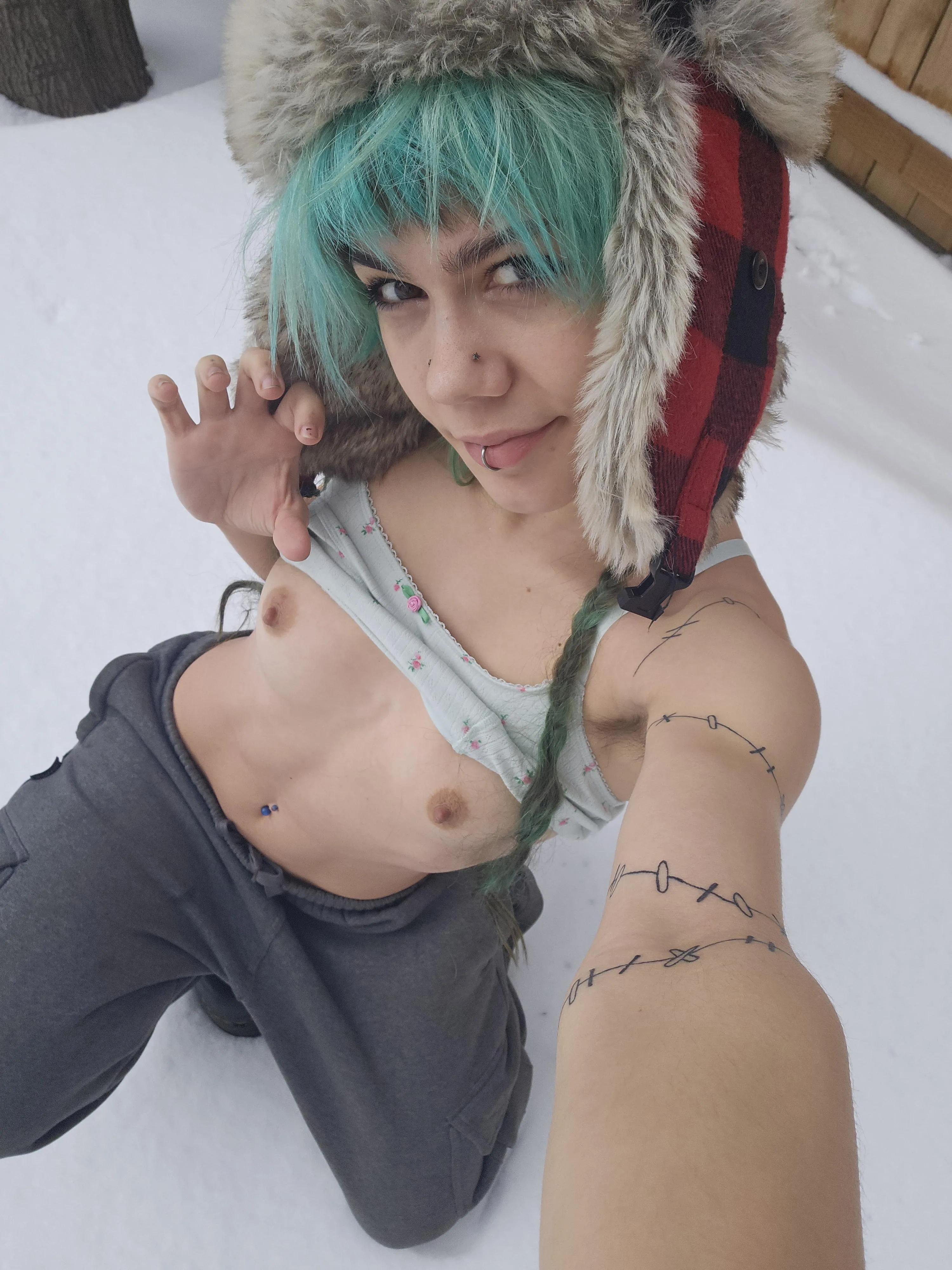 Got pranked someone put snow in my yard