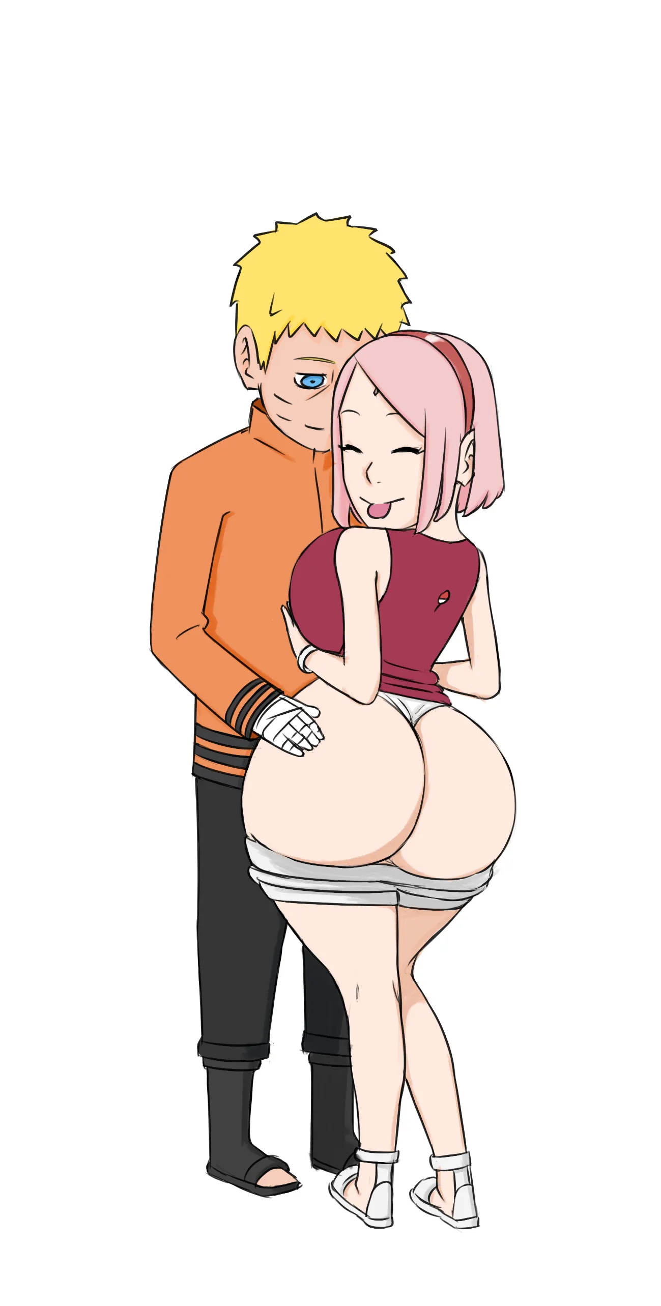 Naruto grabbing his booty