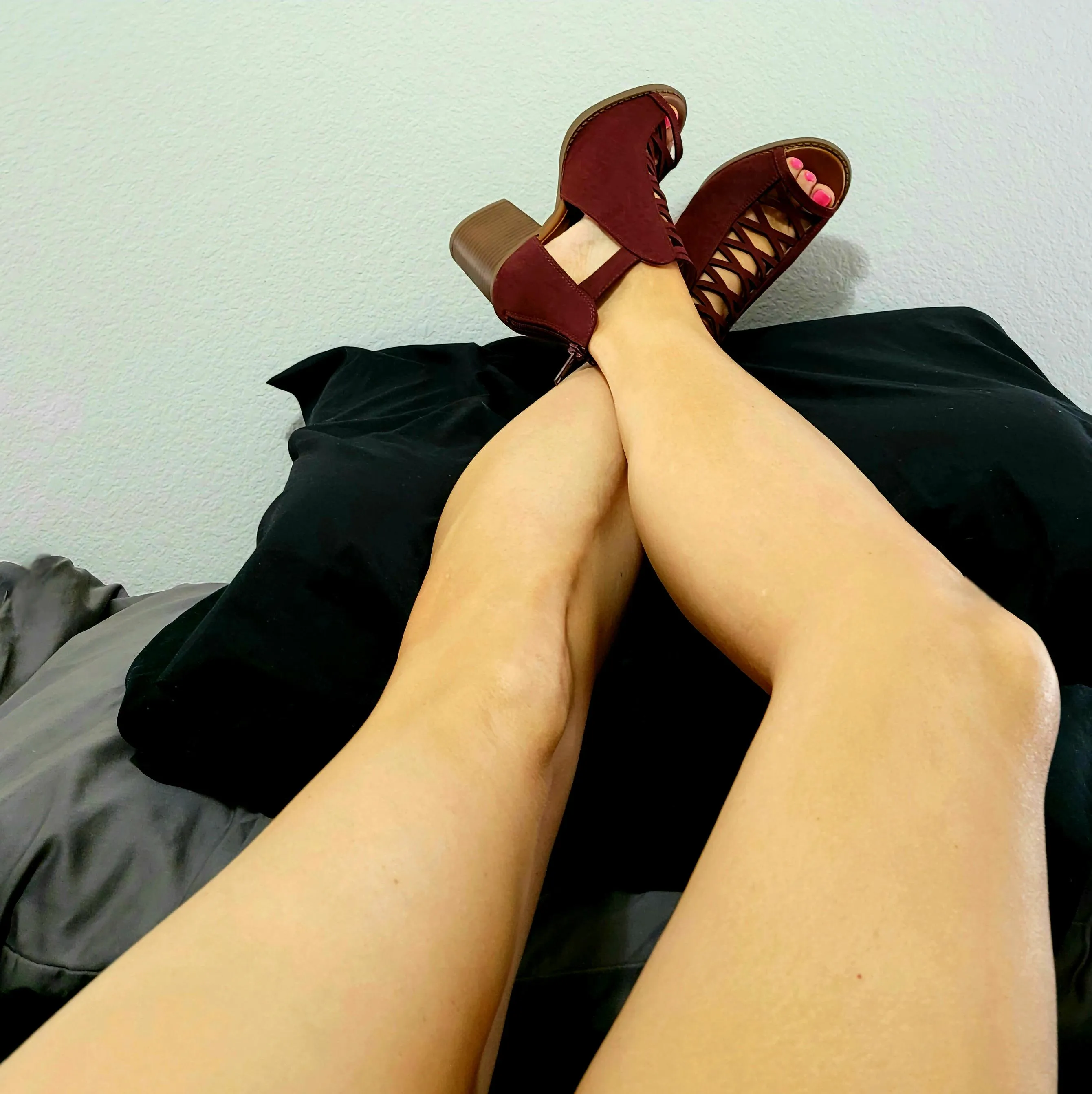 Should I put my heels back on after you take my jeans