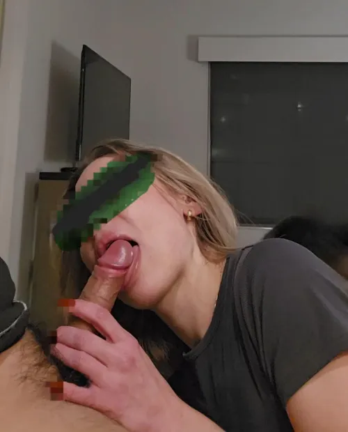 White girl literally drooled for this Japanese cock