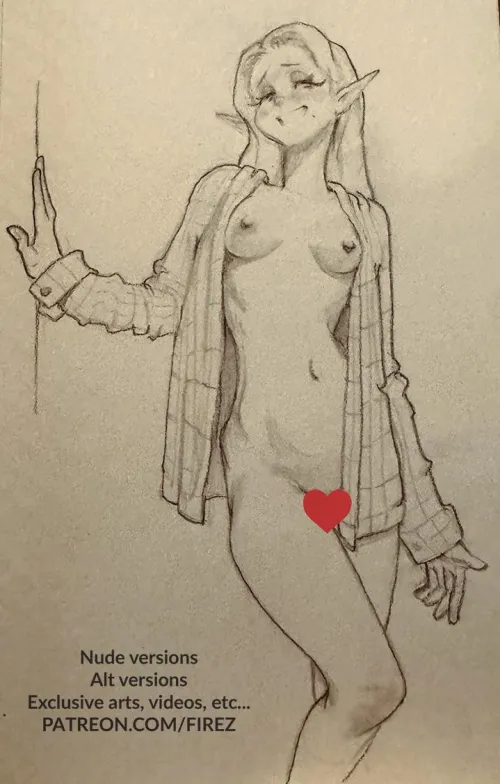 Mischievous elf traditional sketch. More in the replies