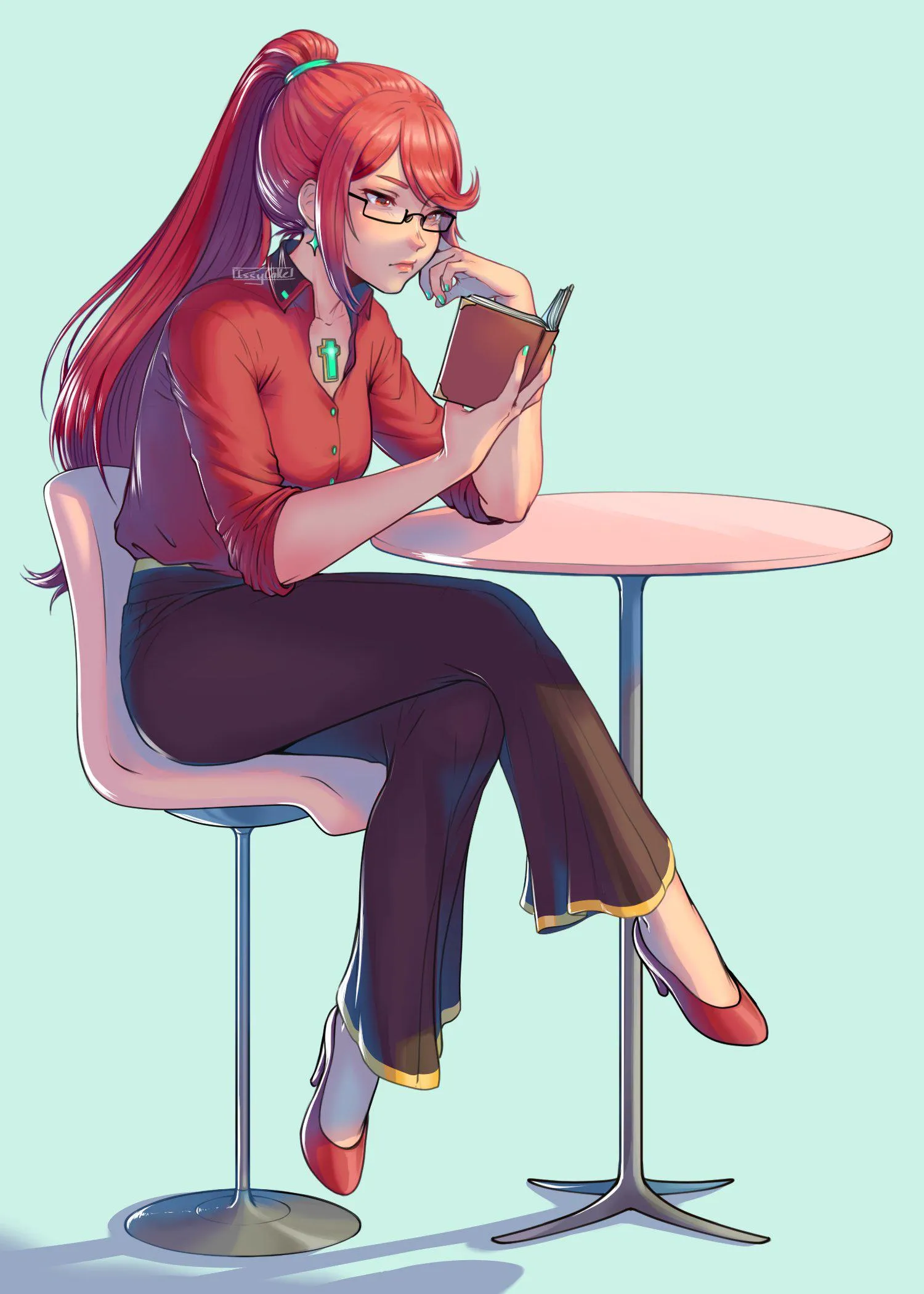 Mythra on break (IssyCake)