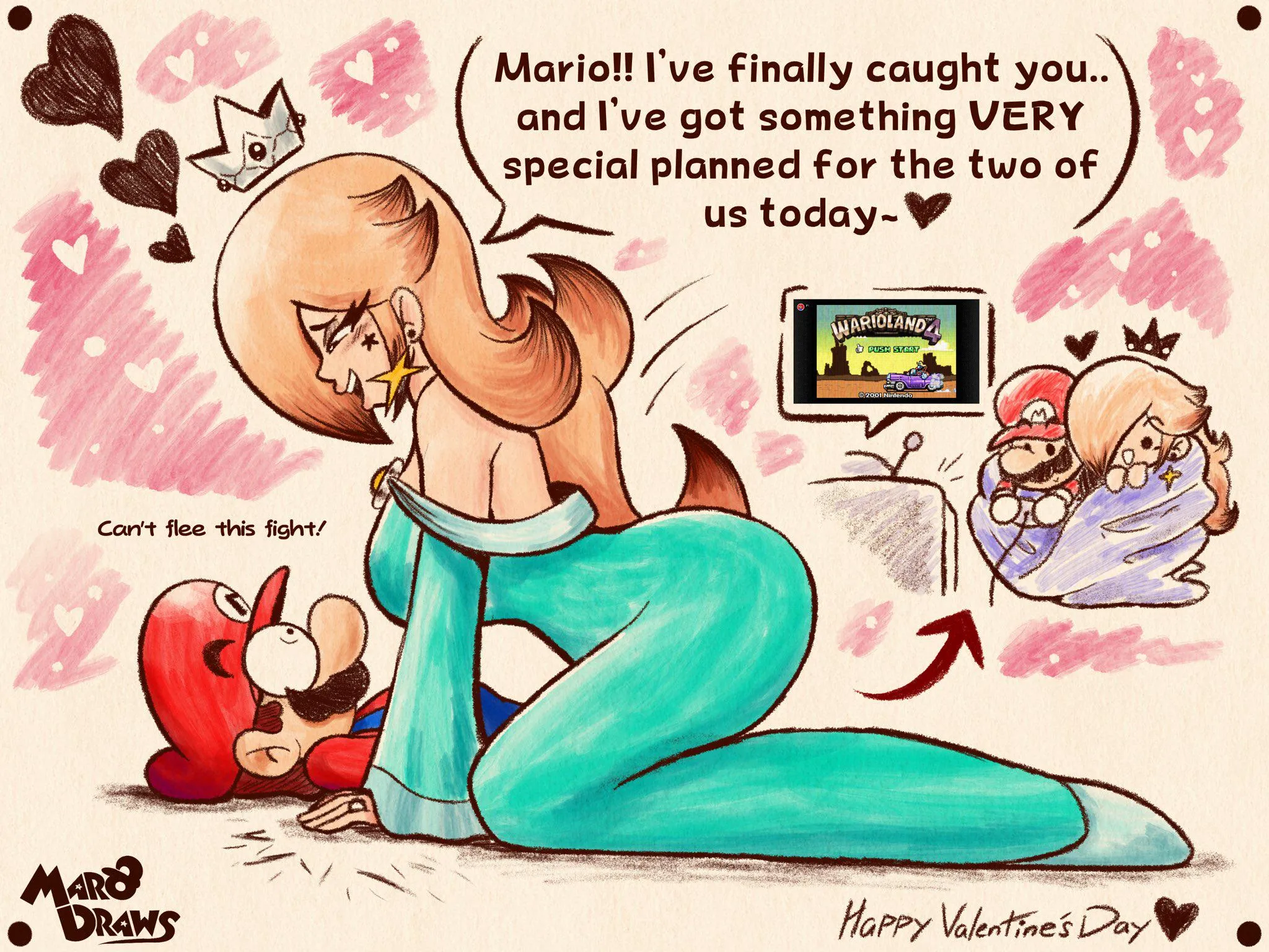 Rosalina has plans for Mario (MaroDraws)
