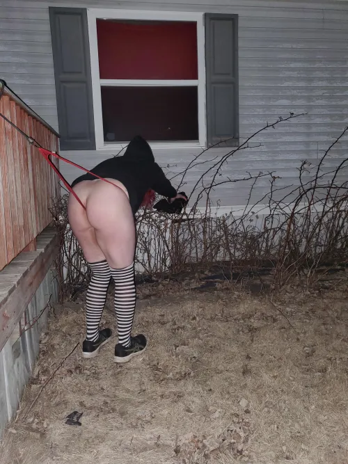 Skirt Thrown in Brush, Couldn't Reach due to Wedgie