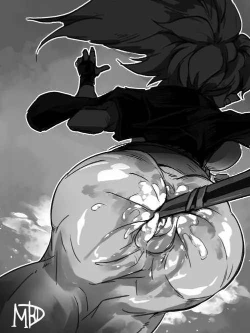 Baiken's pain the butt (@MaddHorner) [Guilty Gear]