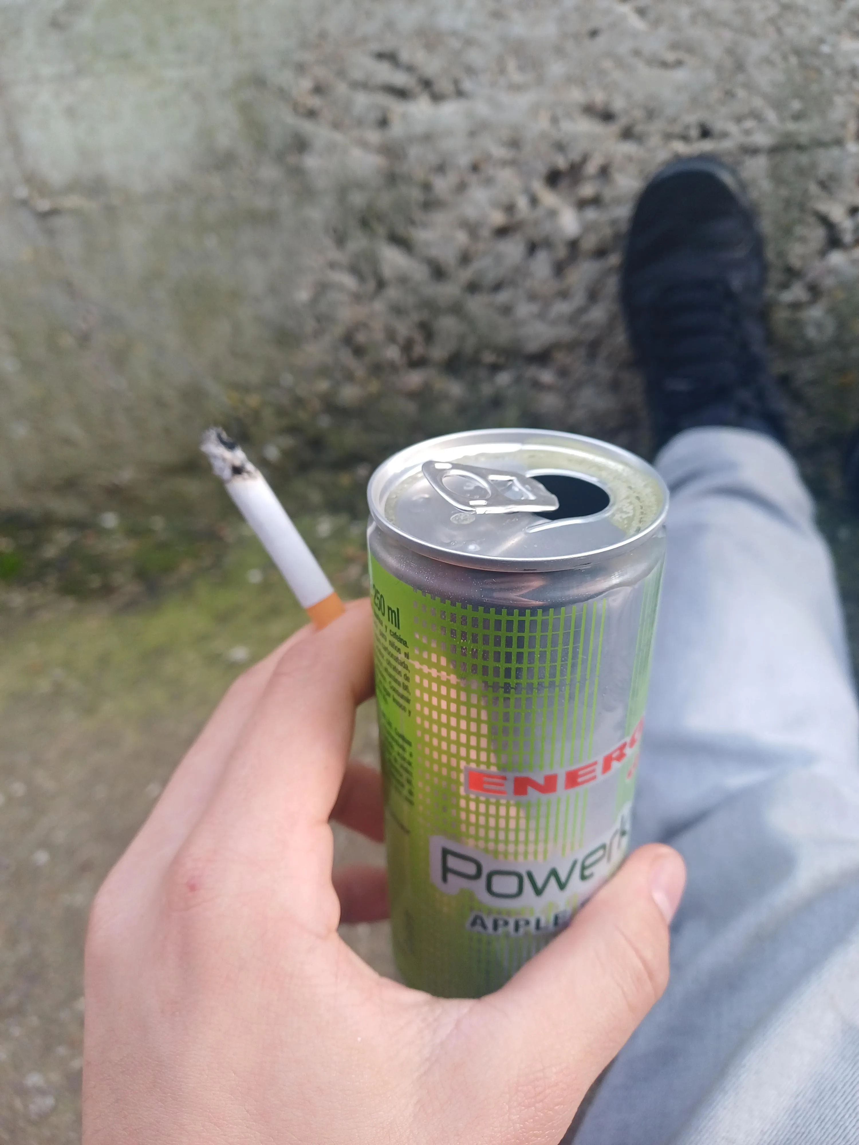 Found this not so popular energy drink of watermelon and apple. Quite good actually with a cig(Winston Red).